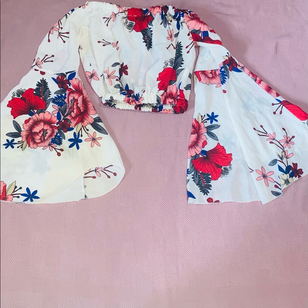 White Floral Top